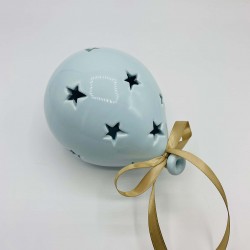 Set di sei palloncini azzurro Uno con elefante 30 cm