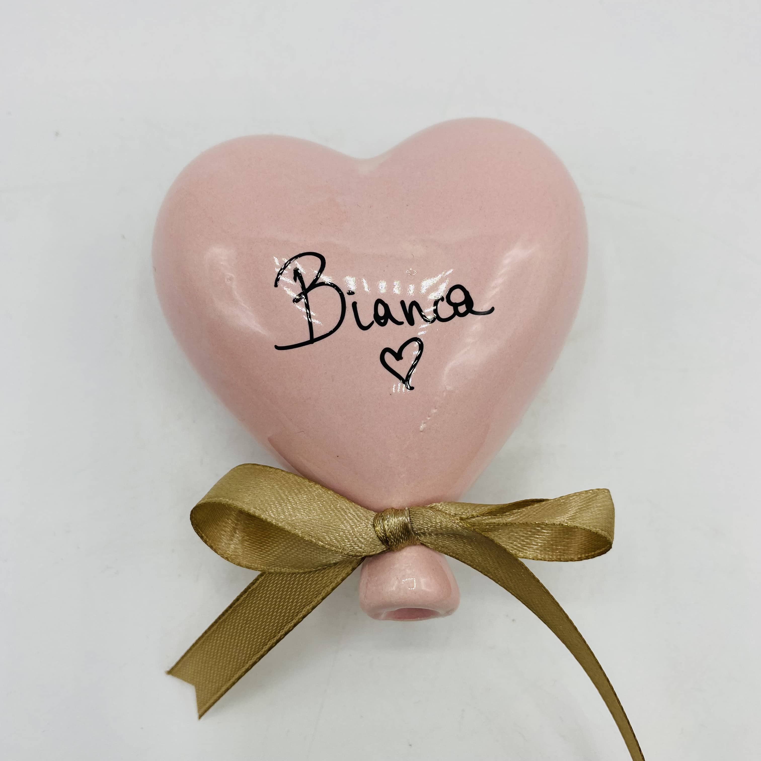 Palloncini in ceramica magnete bomboniere a forma di cuore